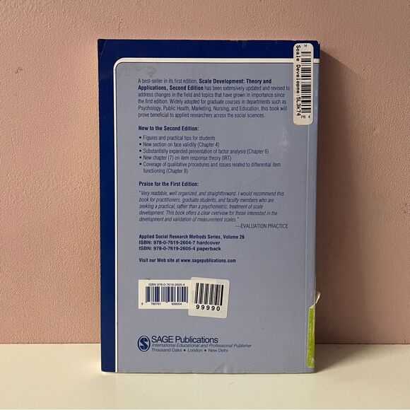 Scale Development Theory & Applications 2nd Ed. by Robert F. DeVellis Paperback - Picture 3 of 8